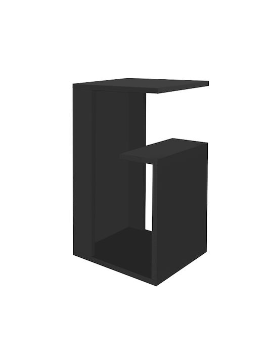 Rectangular Side Table Rosana Wooden Black M35xW29.5xH60cm