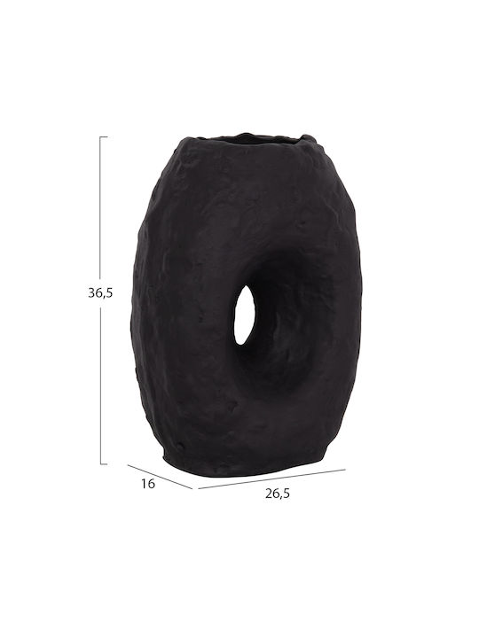 HomeMarkt Διακοσμητικό Βάζο Πήλινο Namentis Μαύρο Φ16xΥ36cm