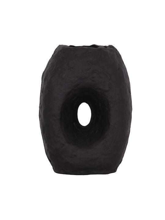 HomeMarkt Διακοσμητικό Βάζο Πήλινο Namentis Μαύρο Φ16xΥ36cm