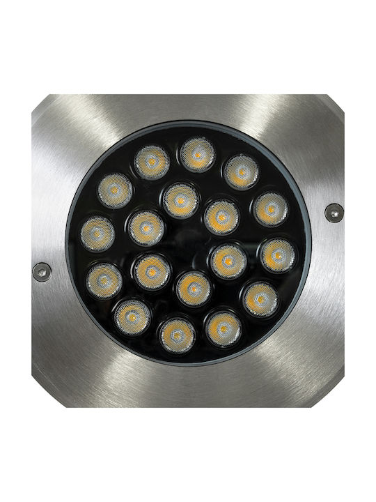 GloboStar Recessed Spot with Integrated LED and Natural White Light White 20x20cm. 1pcs