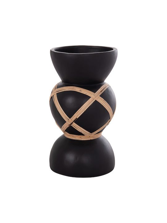 HomeMarkt Decorative Vase Maynard Black 27.5x27.5x50cm