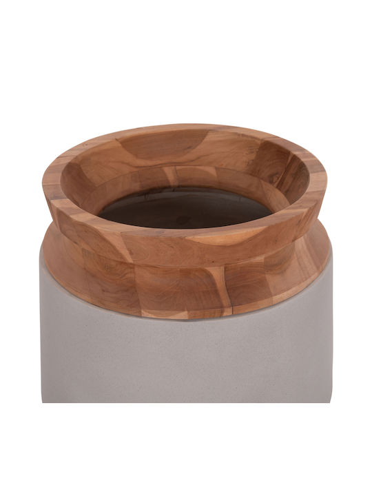 HomeMarkt Decorative Vase Linter Gray 41x41x47cm