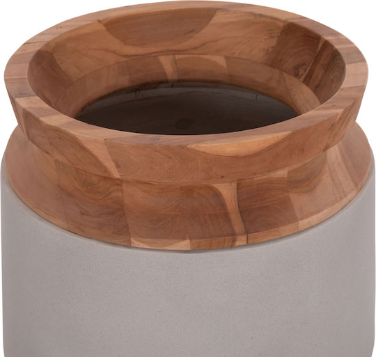 HomeMarkt Decorative Vase Linter Gray 41x41x47cm