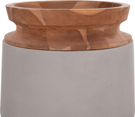 HomeMarkt Decorative Vase Linter Gray 41x41x47cm