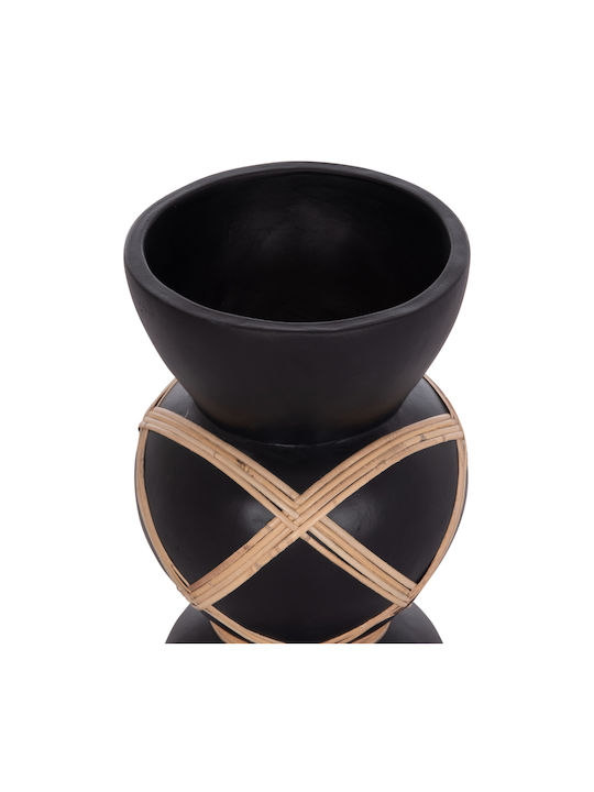 HomeMarkt Decorative Vase Maynard Black 27.5x27.5x50cm