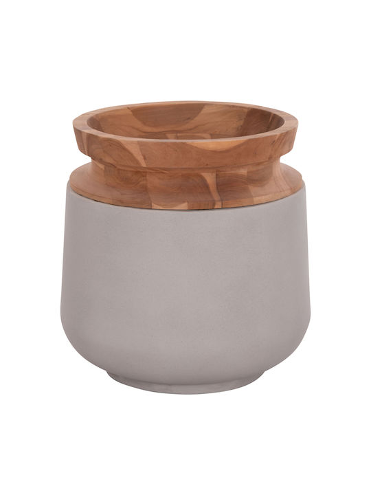HomeMarkt Decorative Vase Linter Gray 41x41x47cm