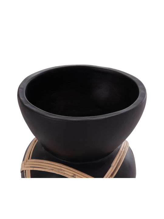 HomeMarkt Decorative Vase Maynard Black 27.5x27.5x50cm