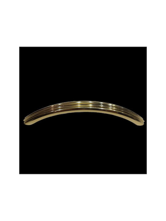 Italian Brass Furniture Handle Eureka 11083-096-may Gold Glossy Size 9.6cm