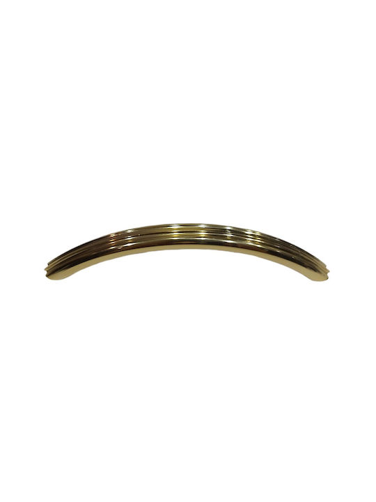 Italian Brass Furniture Handle Eureka 11083-096-may Gold Glossy Size 9.6cm