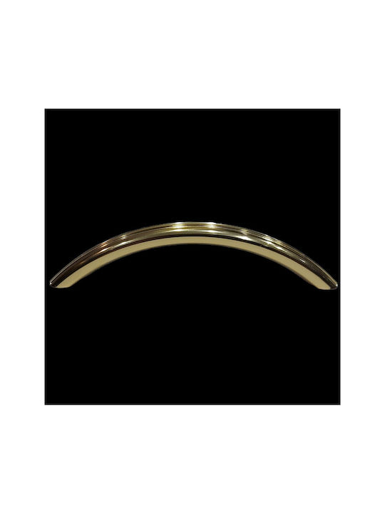 Italian Brass Furniture Handle Eureka 11083-096-may Gold Glossy Size 9.6cm
