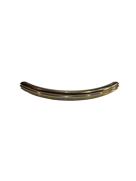 Italian Brass Furniture Handle Eureka 11083-096-may Gold Glossy Size 9.6cm