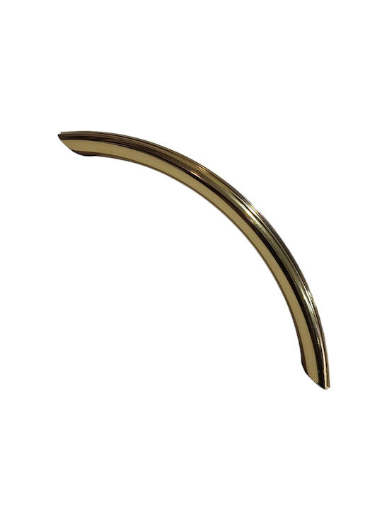 Italian Brass Furniture Handle Eureka 11083-096-may Gold Glossy Size 9.6cm