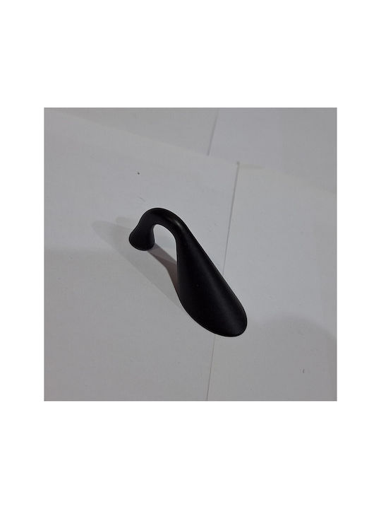 Italienischer Möbelgriff Eureka 11649-032-10c1 Maße 3,2cm Schwarz-matt