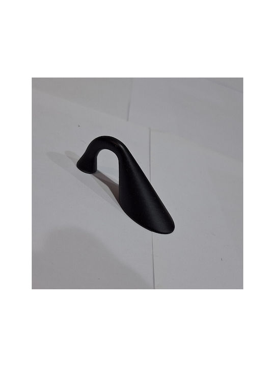 Italienischer Möbelgriff Eureka 11649-032-10c1 Maße 3,2cm Schwarz-matt