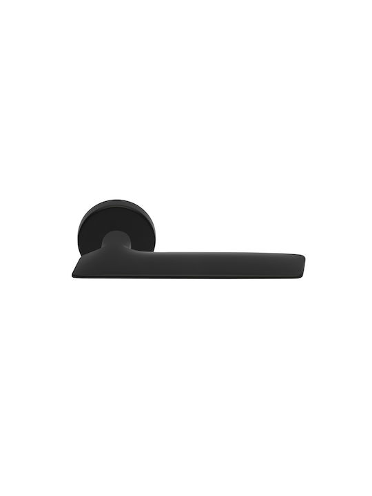 Middle Door Lever Rosette Manital Hygge Pair Black Matte
