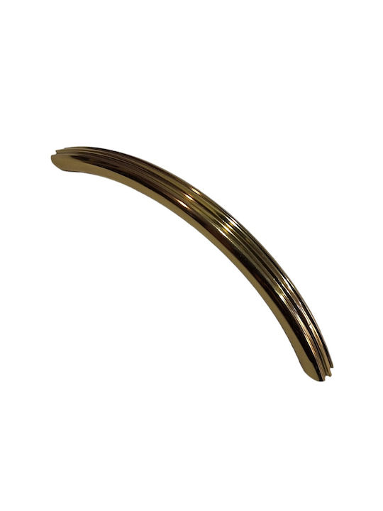 Italian Brass Furniture Handle Eureka 11083-096-may Gold Glossy Size 9.6cm
