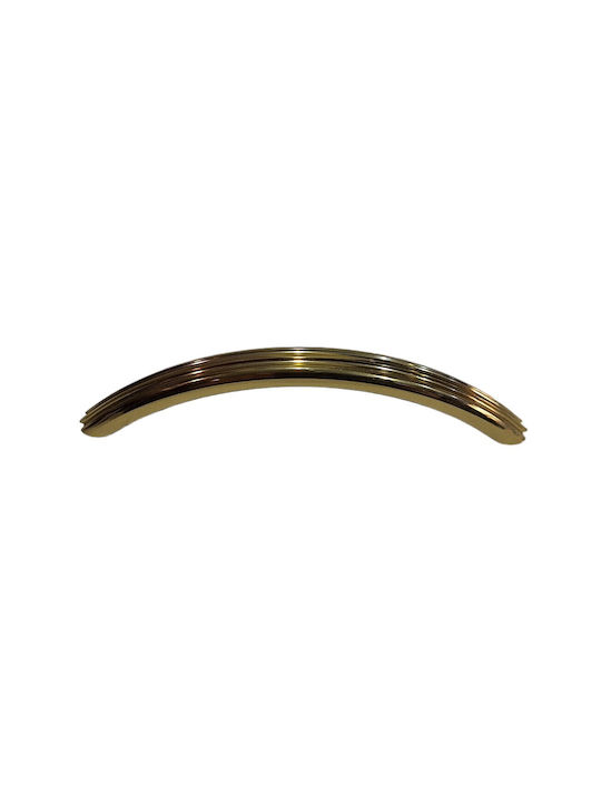 Italian Brass Furniture Handle Eureka 11083-096-may Gold Glossy Size 9.6cm