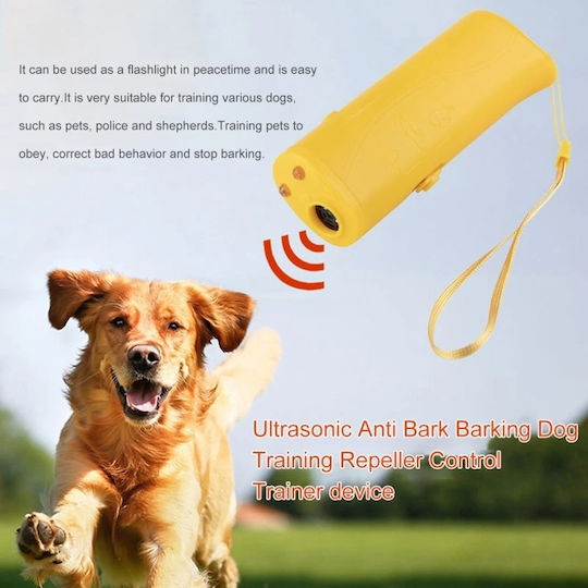 Ultrasonic Device Foxmag24 Repelling Small Dogs Battery Powered Yellow