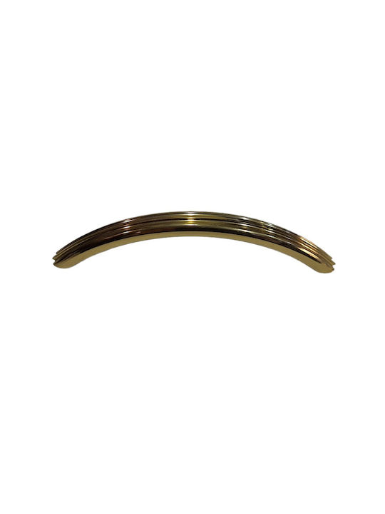 Italian Brass Furniture Handle Eureka 11083-096-may Gold Glossy Size 9.6cm