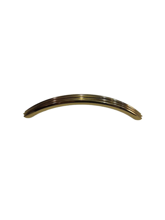 Italian Brass Furniture Handle Eureka 11083-096-may Gold Glossy Size 9.6cm