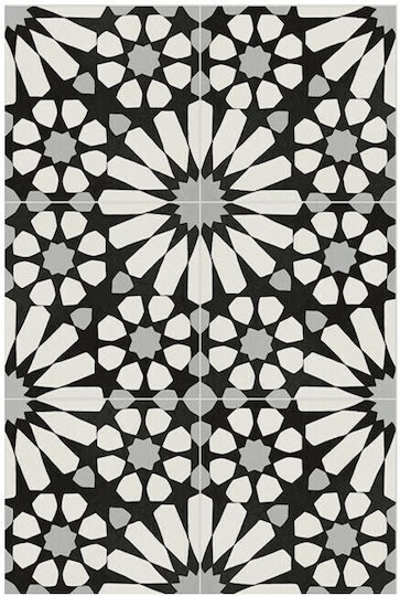 Etnic B B&w Fliesen 20x20 cm
