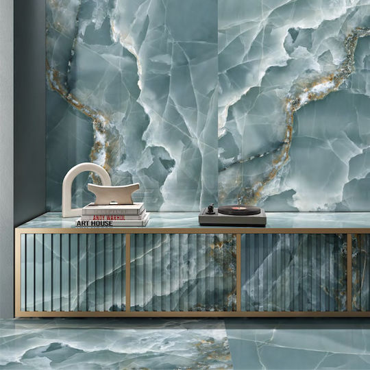Πλακάκι Tele Di Marmo Onyx Green Γυαλιστερό 60x120 Cm