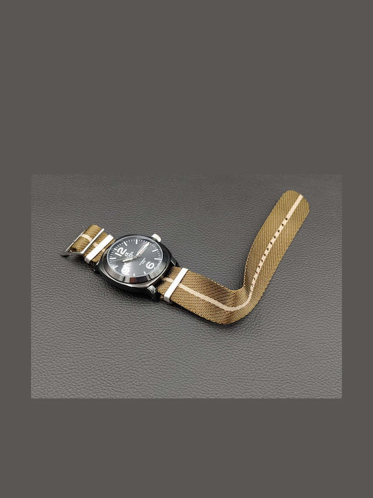 Alpha 1993 Herrenuhr 16.2mm Batterie mit Schwarz Kautschukarmband