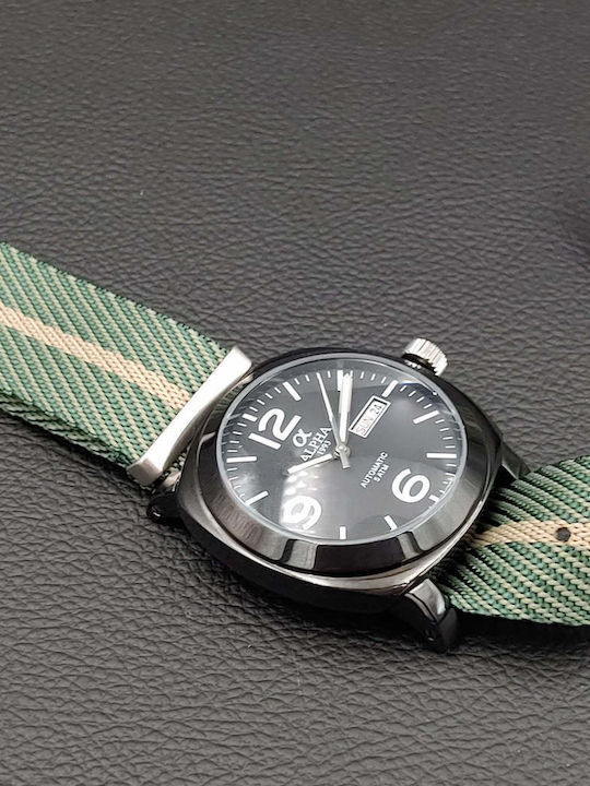 Alpha 1993 Herrenuhr 16.2mm Batterie mit Schwarz Kautschukarmband