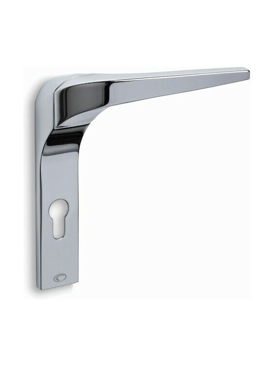 Türgriff Convex 2055 Platte Chrom Mitten Tür Zentrum 90