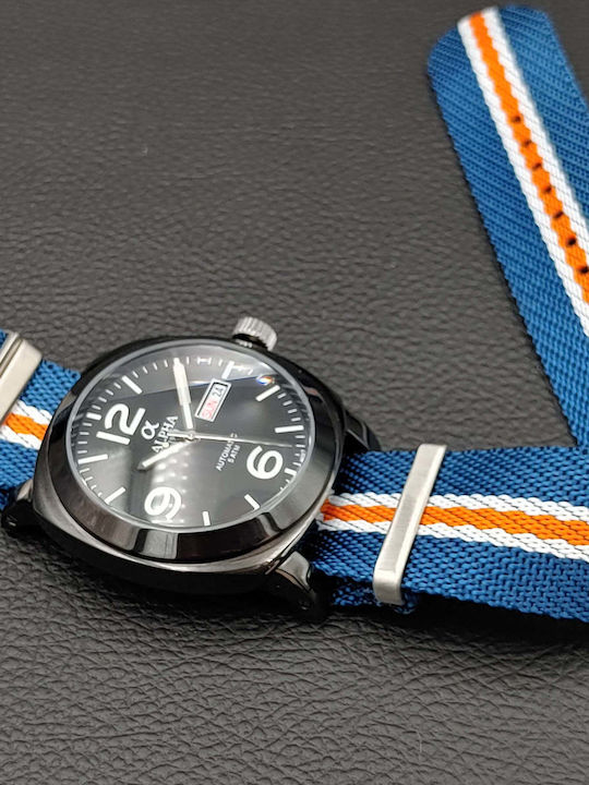Alpha 1993 Herrenuhr 16.2mm Batterie mit Schwarz Kautschukarmband