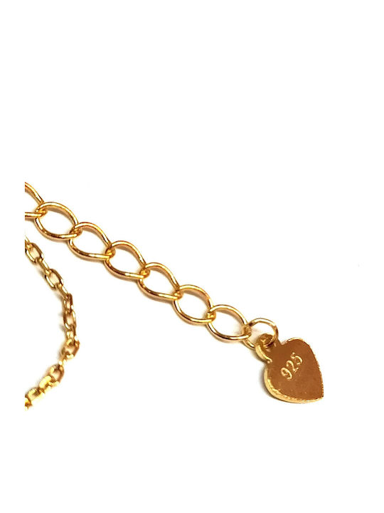 Amalfi Accessories Women's Bracelet with design Eye made of Silver Gold Plated
