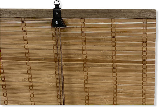Στόρι Μπαμπου Μηχανισμό Roll-up Καφε Μελί 80% Real Bamboo