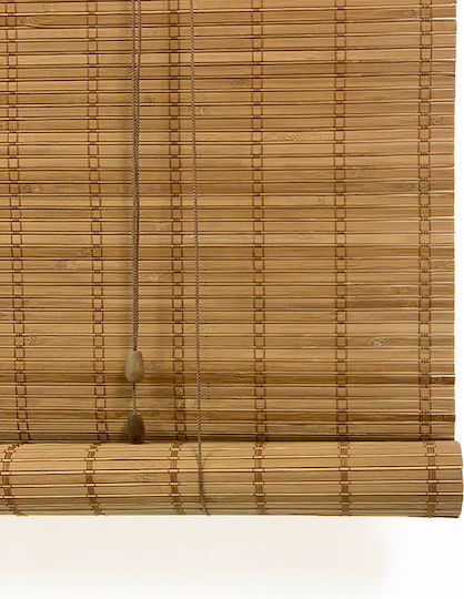 Στόρι Μπαμπου Μηχανισμό Roll-up Καφε Μελί 80% Real Bamboo