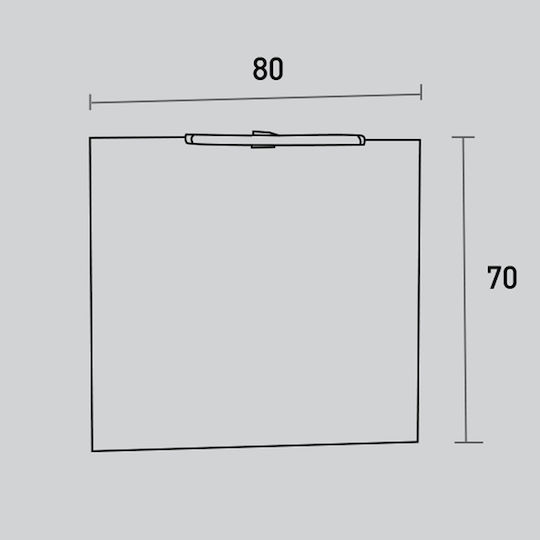 Καθρέπτης Απλίκα Led Probagno 977am 80x70υ