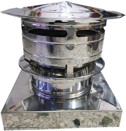 Chimney Pipe Stainless Steel Windproof Heavy Type Aisi 304 Ba Non-Magnetic 38 x 38 Techno Airduct Hellas