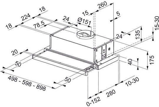 Franke Flex Eco 6032 Συρόμενος Απορροφητήρας 60cm Λευκός