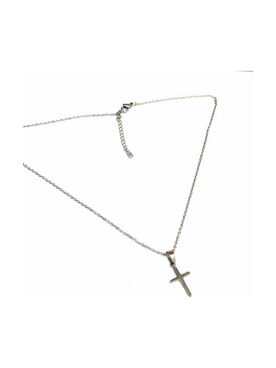 Amalfi Accessories Σταυρός από Ατσάλι με Αλυσίδα