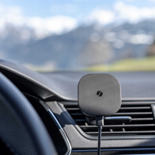 Spacecase Auto Handyhalterung mit Magnet und Kabelloses Laden MagSafe Schwarz