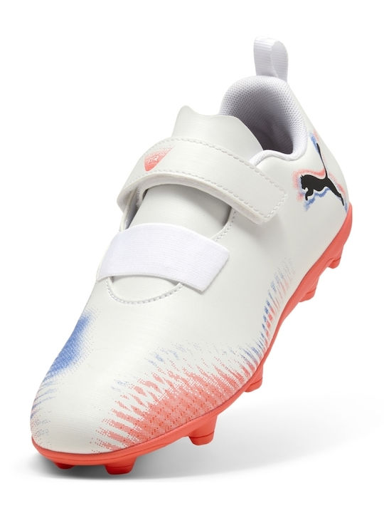 8 Play V FG AG FG/AG Kids Soccer Cleats Molded White