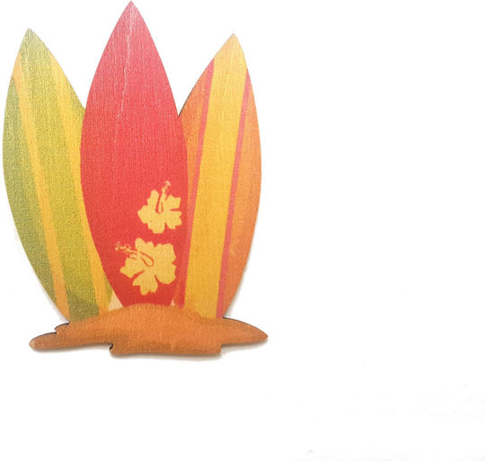 Wooden Surfboard Motif