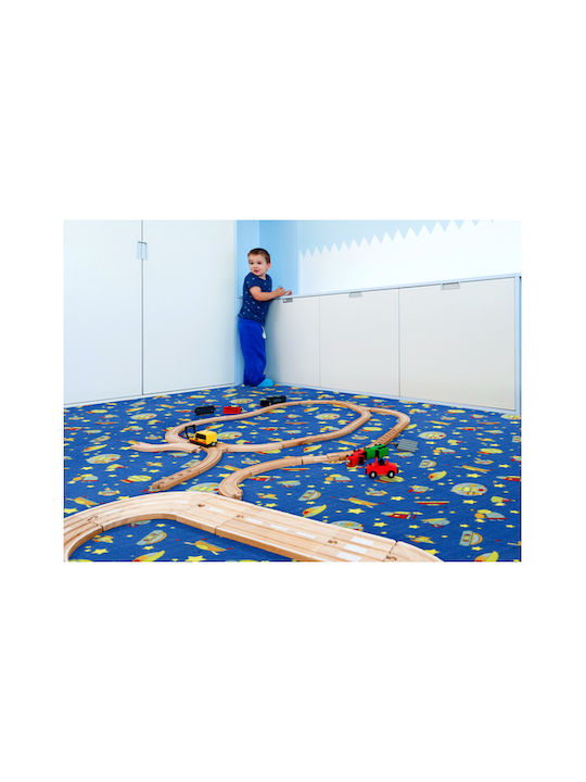 Παιδικό Χαλί Playroom Διάστημα Μπλε 160x240