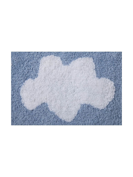 Lorena Canals Handmade Kids Cotton Rug Clouds 120x160cm Ciel