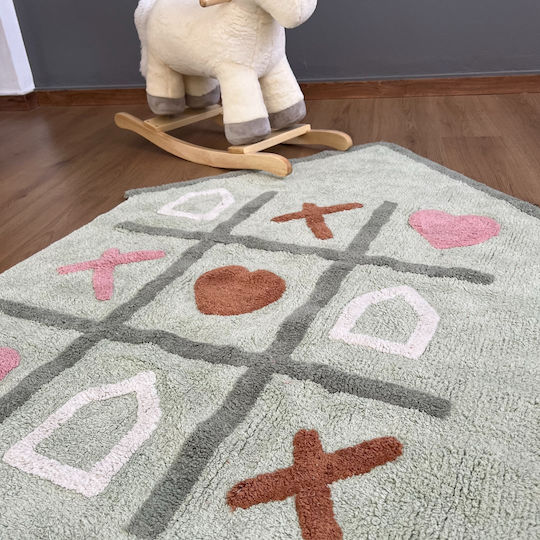 Baby Bliss Παιδικό Χαλί Βαμβακερό Γκρι 100x140cm