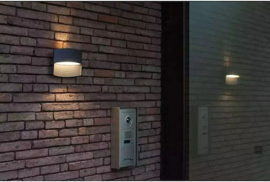 Lutec Lotus Επιτοίχια Εξωτερική Πλαφονιέρα LED IP54 11W με Θερμό Λευκό Φως Διπλής Δέσμης 14x6.4x18εκ.