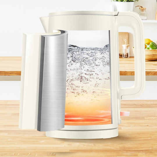 Tefal Thermo Protect Βραστήρας 1.5lt 1500W Λευκός