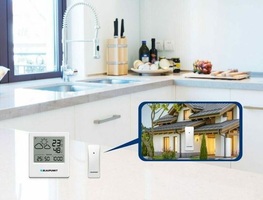 Blaupunkt WS10WH Drahtlos Wetterstation Digital Tischplatte Weiß