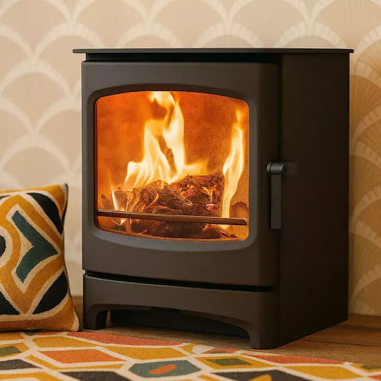 Charnwood Aire 7 Low Stand Gusseisen Holzofen Luftheizung 7kW Brown