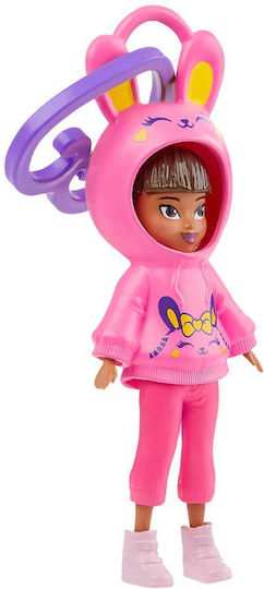 Mattel With Hoodie Bunny Polly Pocket Friend Clips Doll for 4+ Years 10cm