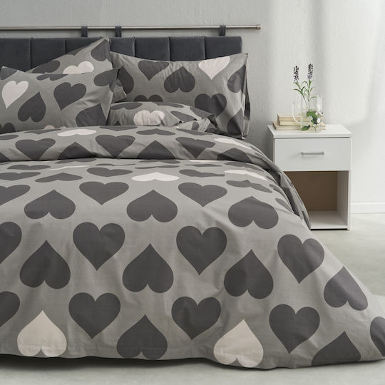Charalambidis Textiles Duvet Cover Single 160x240 Salonica Grey