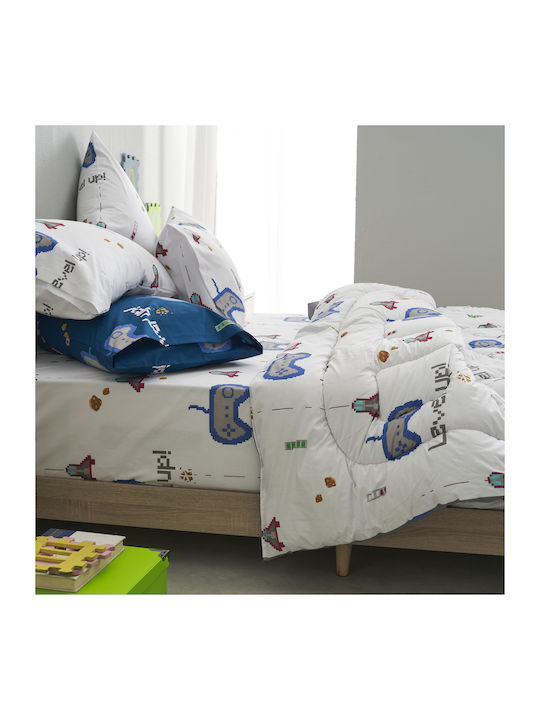 Charalambidis Textiles Duvet Cover Single 160x240 Salonica White